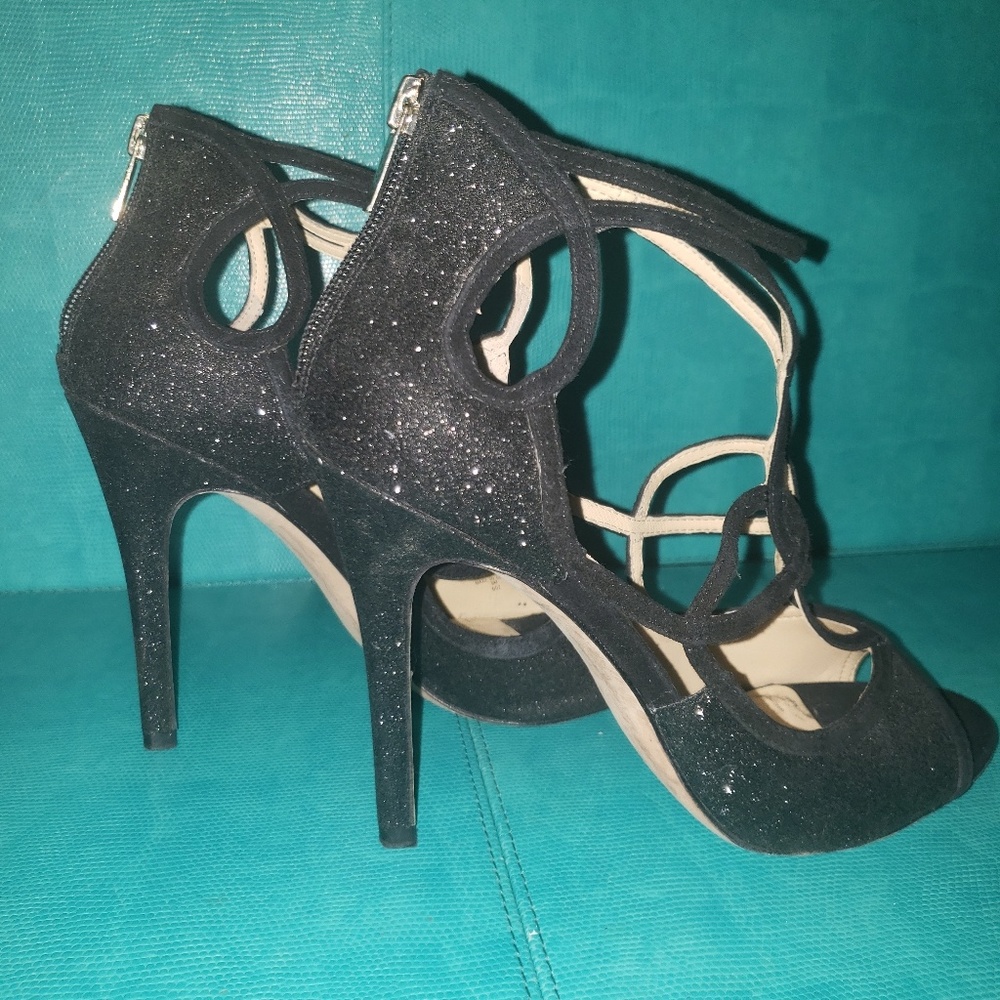 Ivanka Trump Strappy Black Heels - Size 9